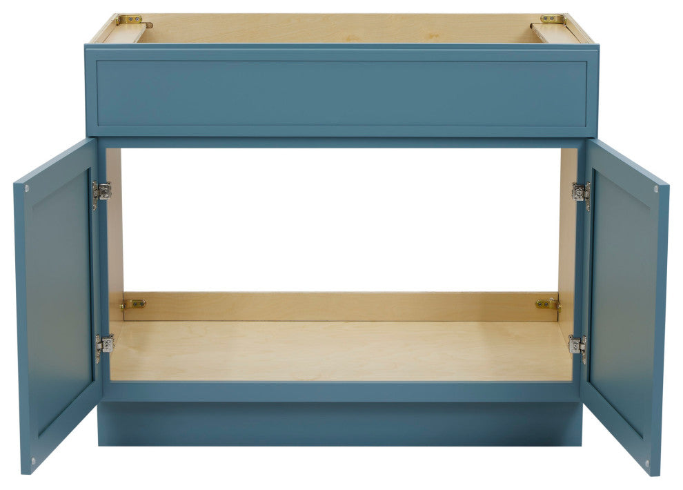 Vanity Art Birch Plywood Single Base Storage Cabinet, Sea Green, 39"
