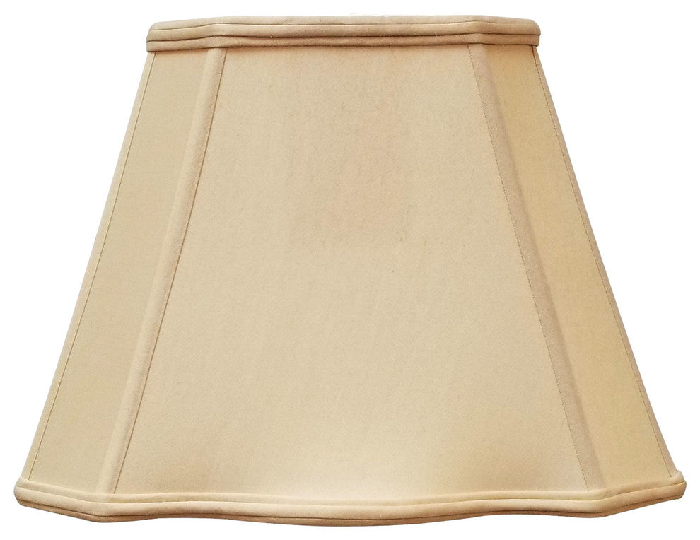 Fancy Bottom Rectangle Basic Lampshade, Antique Gold, 13.25"