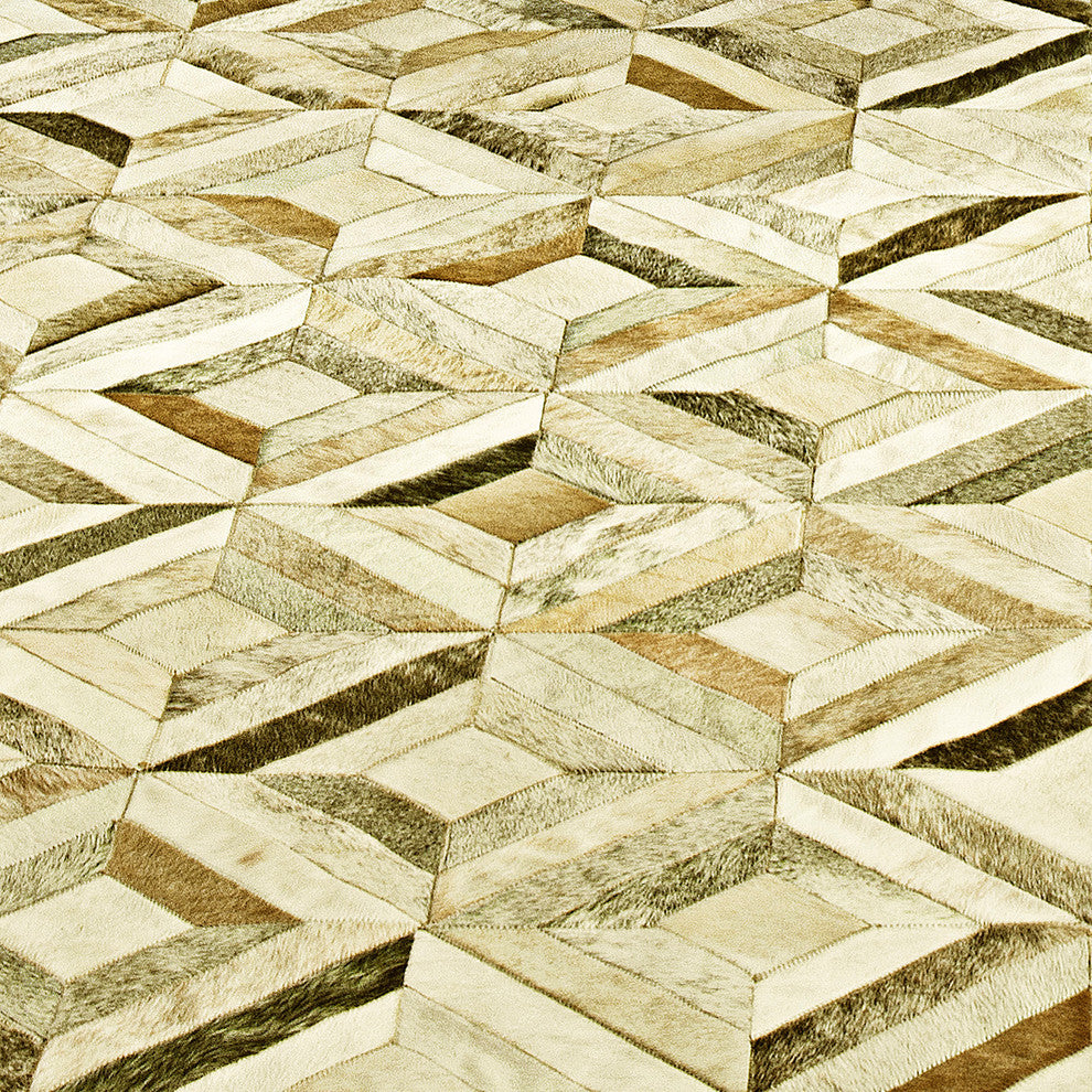 Cowhide Patchwork Rug, Pandora, Morph, 6' X 9'