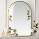 Madison Park Adaline Arched Metal Floral Wall Mirror, Gold 29.75"H