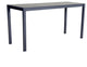 Benzara BM284156 Outdoor Bar Table, Cast Aluminum, Powder Coated, Slate Gray