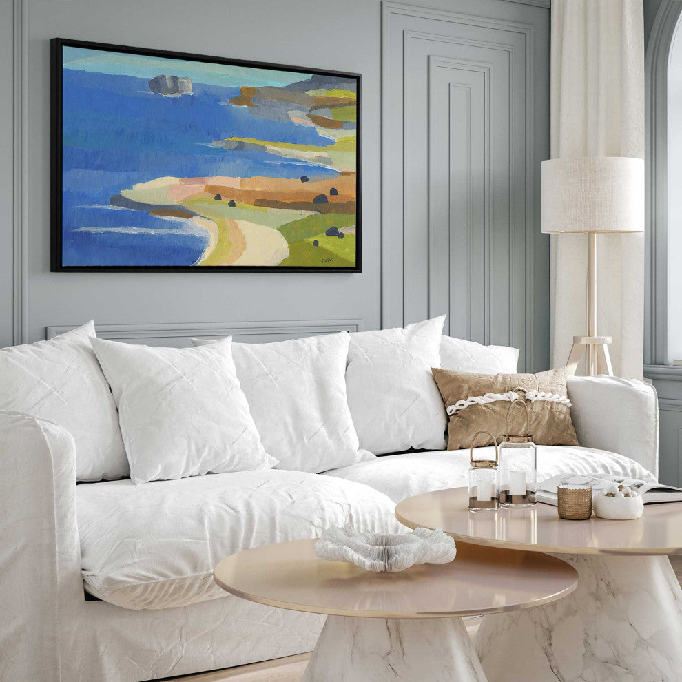 "Irish Coastal Whimsy" - Seaside Charm Canvas Art