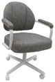 M-70 Caster Swivel Tilt Kitchen Chair with Wheels, Mojeva Gray - White