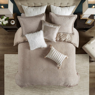 Madison Park Signature Pescal Oversized Velvet Comforter Set