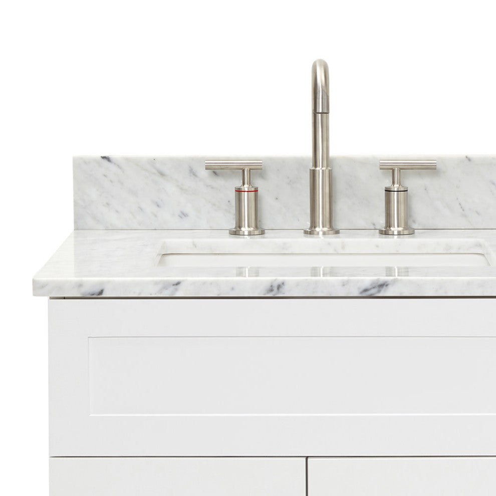 Ariel F061DCW2RVO Hamlet 61" - Black / Carrara White Top