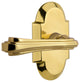 Cottage Plate With Fleur Lever, Polished Brass, Passage, Right-Handed