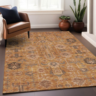 Premium Machine Washable Mayfield AMF697 Terracotta 5' x 7'6" Rug