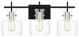 Pensbury Three Light Bath, Matte Black