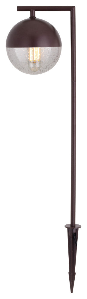 Lisle Low-Voltage Bronze Outdoor Landscape Path Light LED Clear Glass