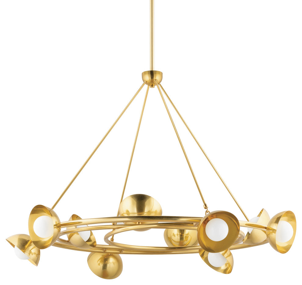Oraibi 10-Light Chandelier, Vintage Brass