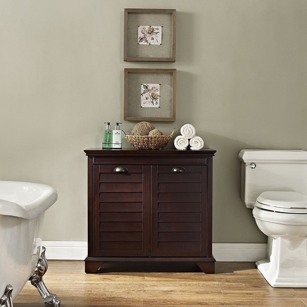 Lydia Linen Hamper, Espresso