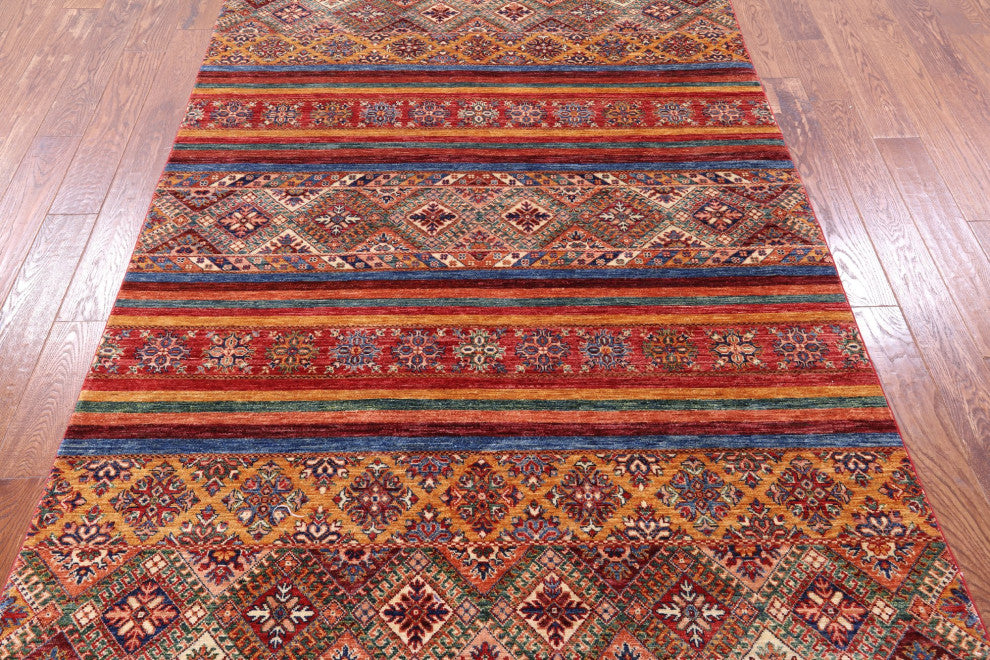 5' 6" X 7' 11" Super Kazak Khorjin Hand Knotted Rug Q10455