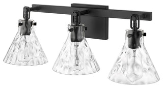 3 Light 25.5 in. Matte Black Vanity Light