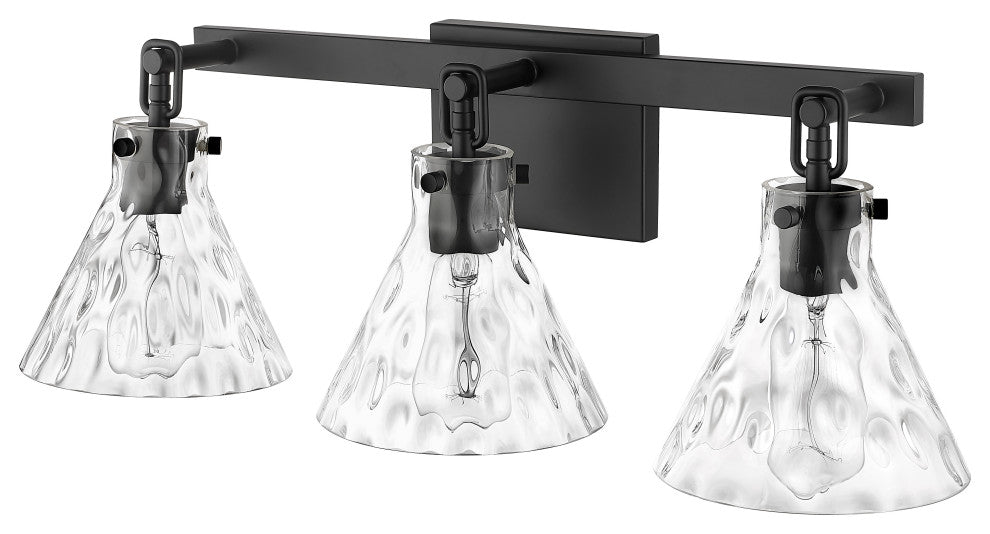 3 Light 25.5 in. Matte Black Vanity Light