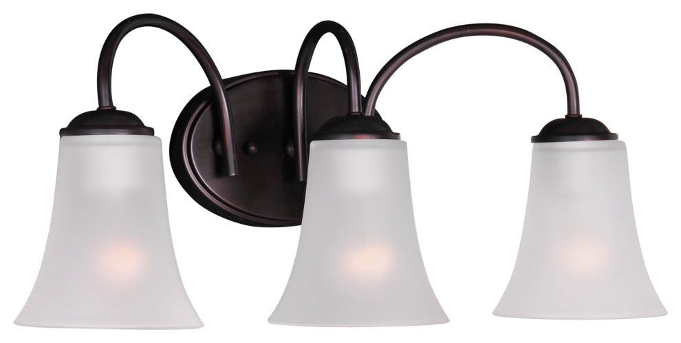 Maxim 10053 Logan 19"W Bath Light - Satin Nickel / Frosted Glass