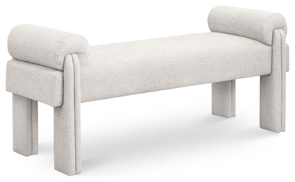 Stefano Upholstered Bench, Beige