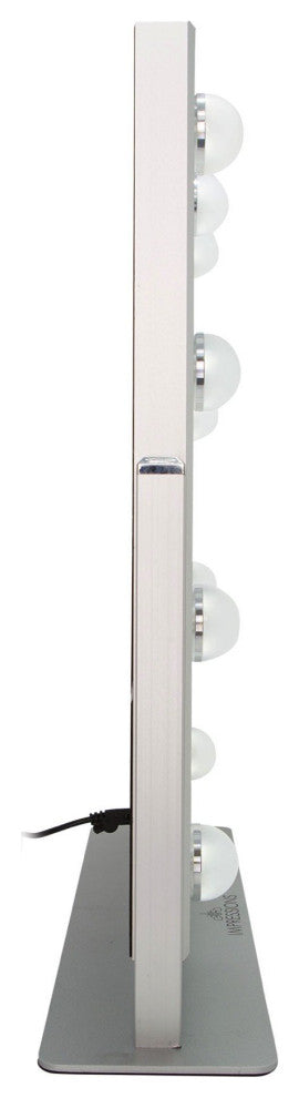 Hollywood Touch Duo-Tone LED Makeup Mirror with Touch Sensor Switch, Silver
