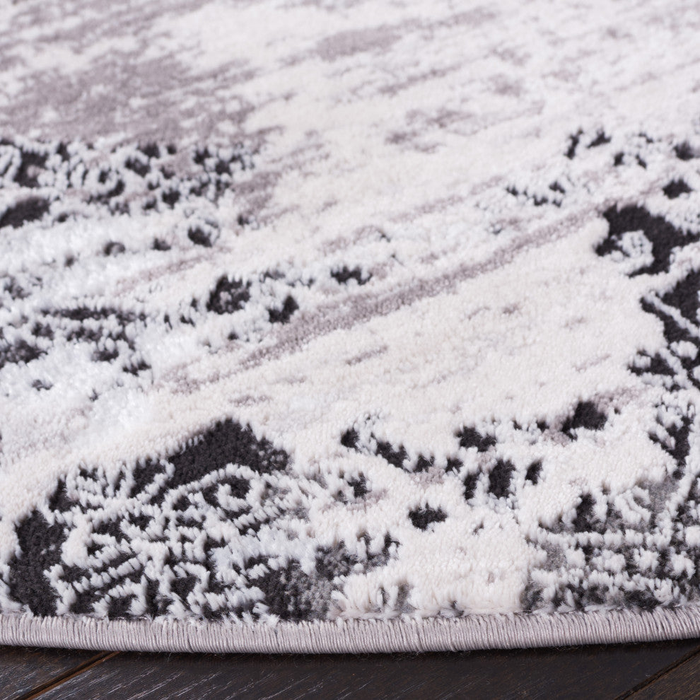 Safavieh Amelia Collection, ALA271 Rug, Grey/Charcoal, 6'7" Round