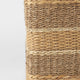 Maya Light Brown With Medium Brown Stripes Seagrass Square Pouf