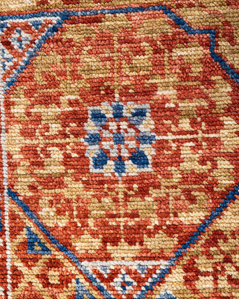 Modern One-of-a-Kind Handmade Area Rug Rust, 8' 1" x 10' 3"