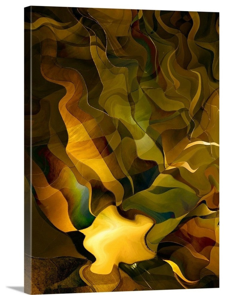 "Odyssey in Gold" Wrapped Canvas Art Print, 18"x24"x1.5"