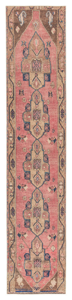 Vibe by Jaipur Living Lani Medallion Pink/Blue Rug, 2'6"x12'