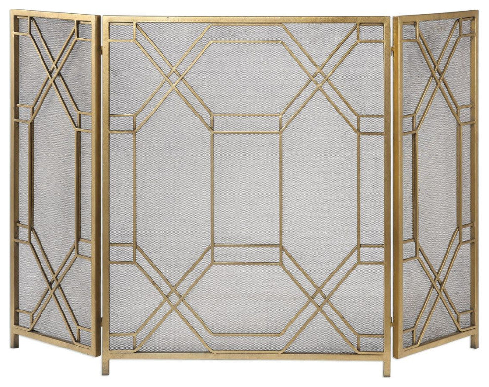 Uttermost Rosen Gold Fireplace Screen