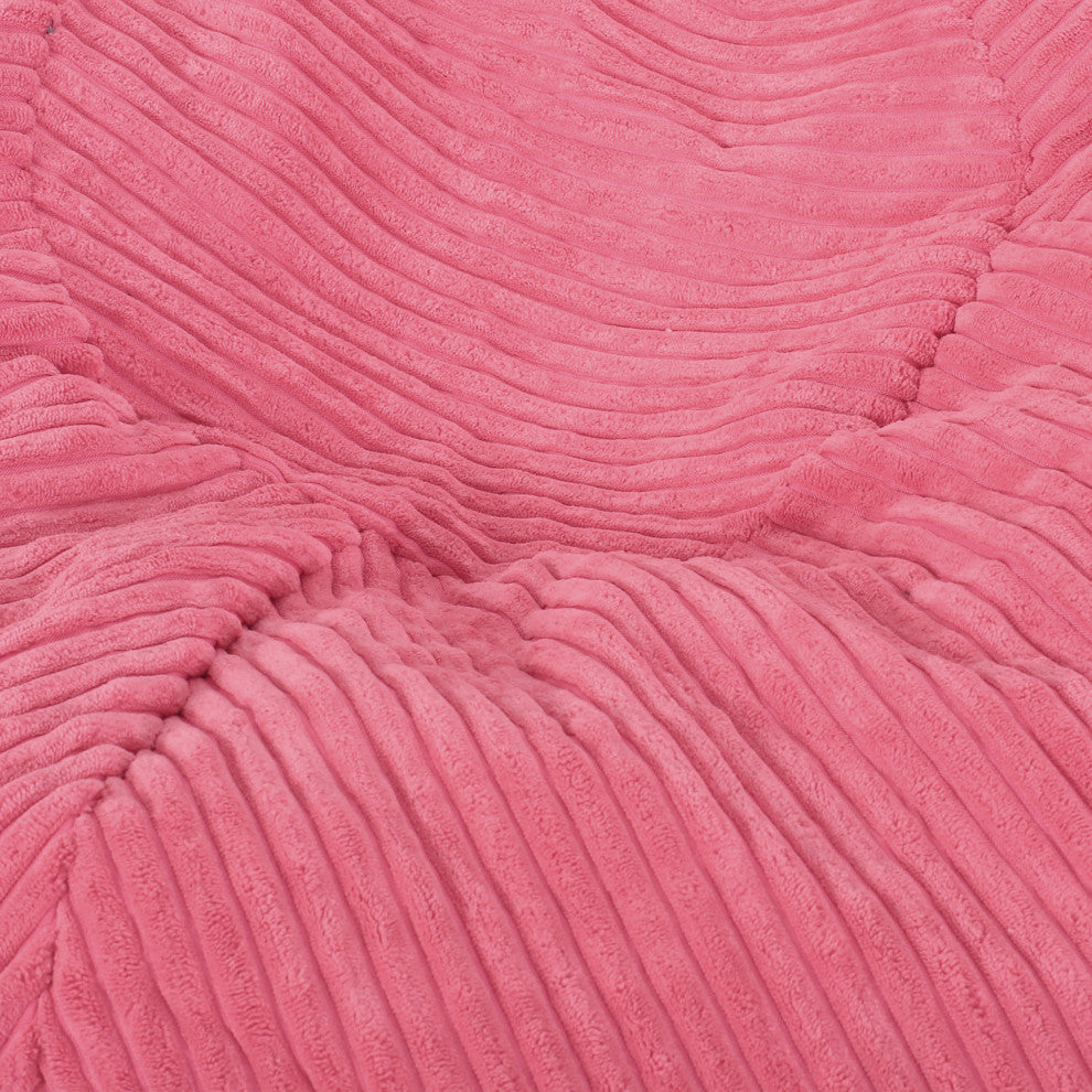 Spring 3 Foot Corduroy Beanbag, Pink Rose