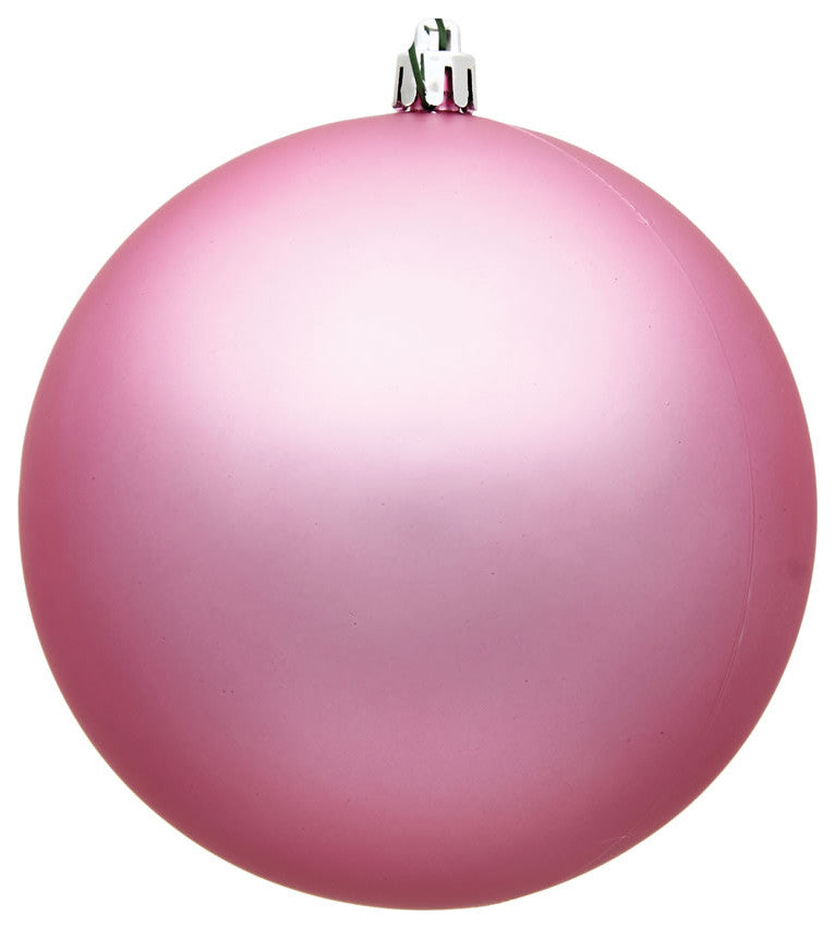 Vickerman N591079Dmv 4" Pink Matte Ball Ornament, 6 Per Bag