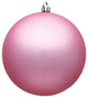 Vickerman N591079Dmv 4" Pink Matte Ball Ornament, 6 Per Bag
