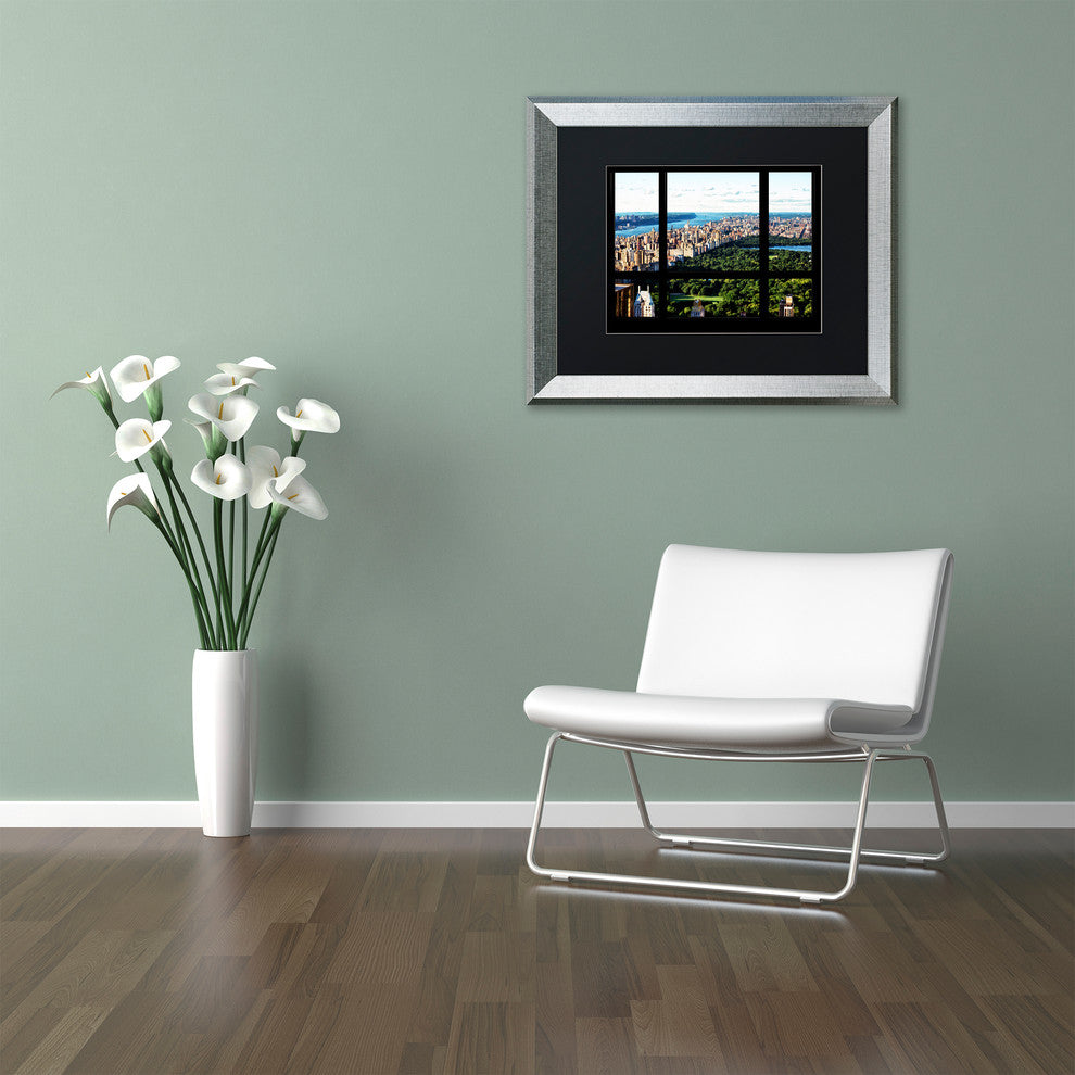 Philippe Hugonnard 'Central Park Window', Silver Frame, Black Mat, 20x16