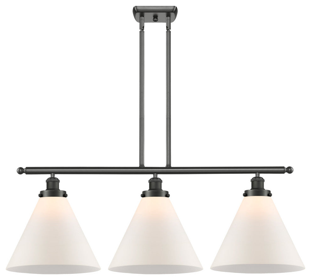 Innovations 916-3I-OB-G41-L Cone 12" 3 Light Island Light, Oil Rubbed Bronze