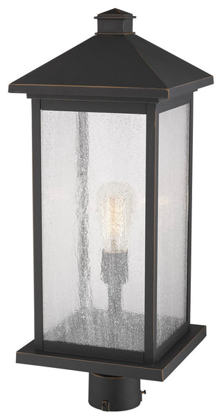 Z-Lite 531PHBXLR Portland 24" Tall Outdoor Single Head Post Light - Black