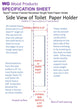 Tampa Recessed Solid Wood Toilet Paper Holder 7 x 8.5, Unfinished