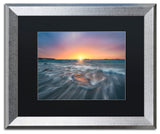 Mathieu Rivrin 'Oceanic Poetry' Matted Framed Art, Silver Frame, Black, 20x16