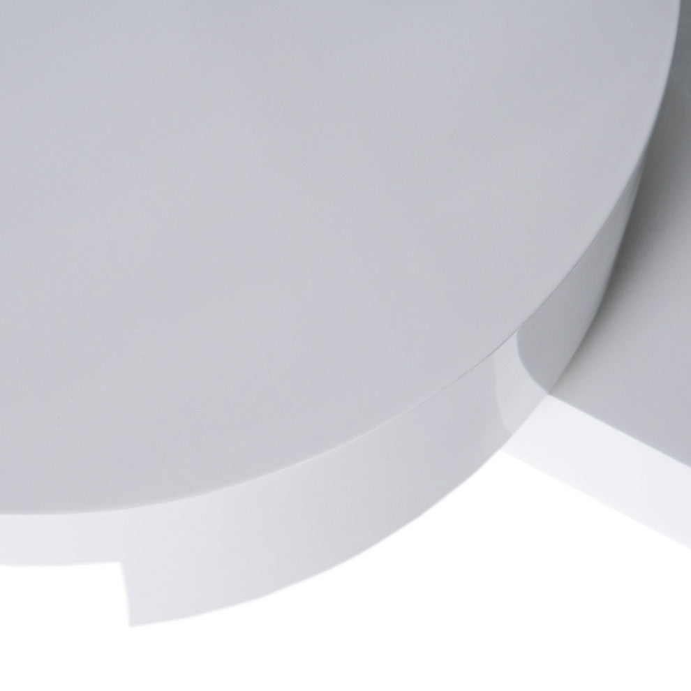 GDF Studio Emerson Small Circular Mod Swivel Coffee Table