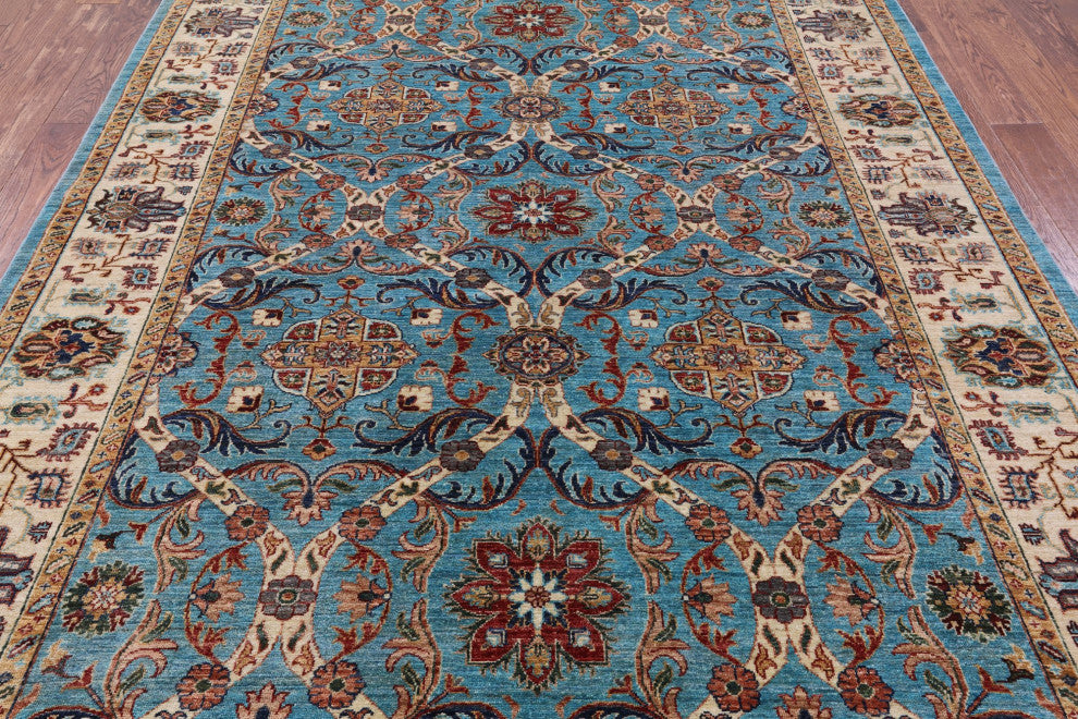 Handmade Persian Tabriz Wool Rug 7' 0" X 9' 8" Q8329