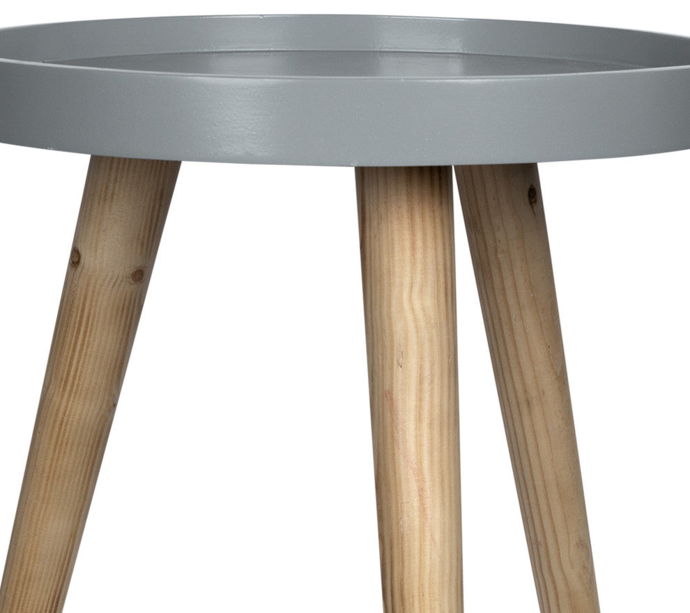 Gray Tray Top Modern End Table