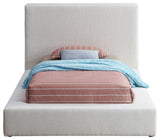 Terra Boucle Fabric Upholstered Bed, Cream, Twin