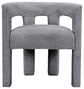 Athena Boucle Fabric Upholstered Accent / Dining Chair, Grey