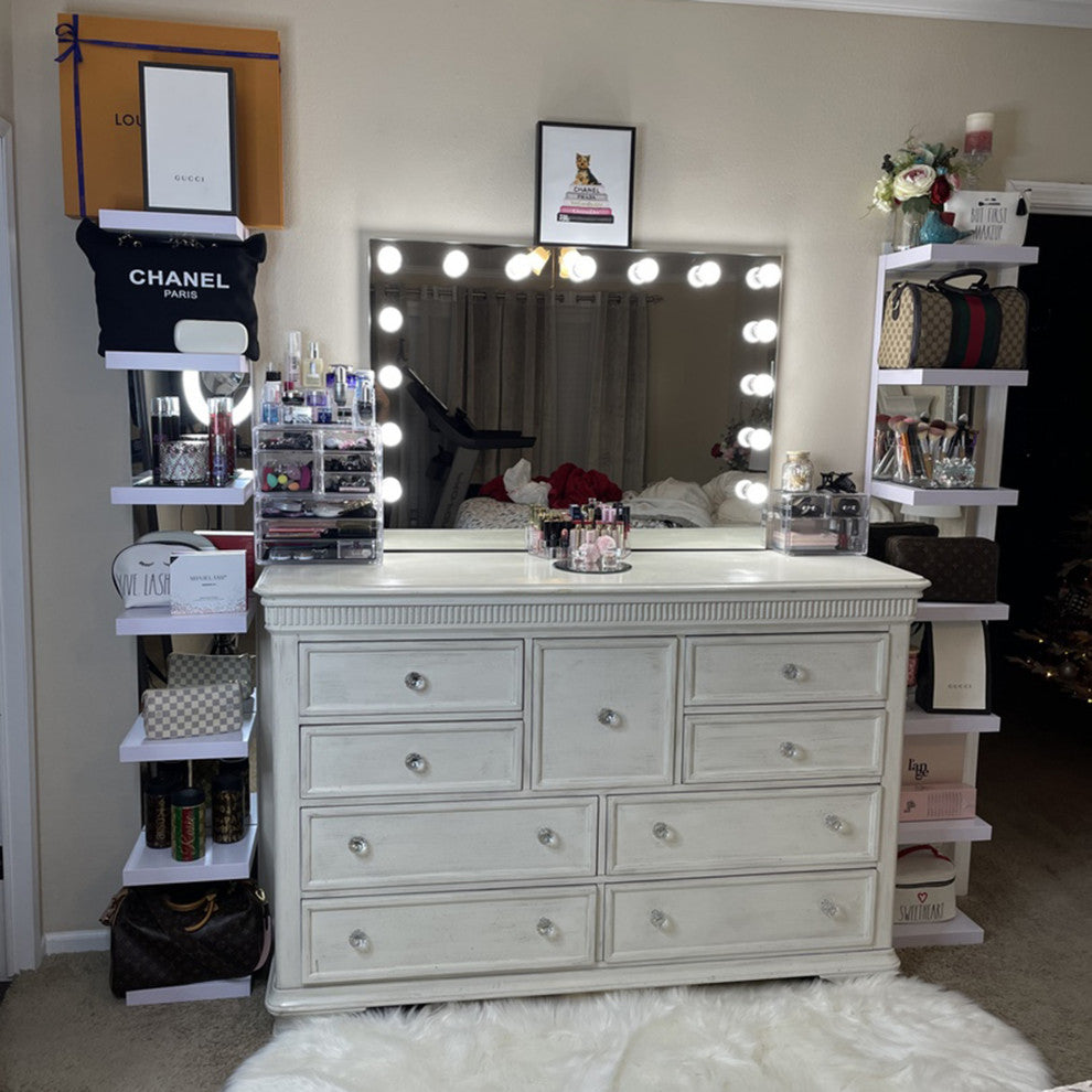 SlayStation Natalie Mirrored Column, White