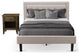 2-PiecePlatform Bedroom Set, 1 Wood Bed Frame, Bedroom Nightstand, Mist Beige