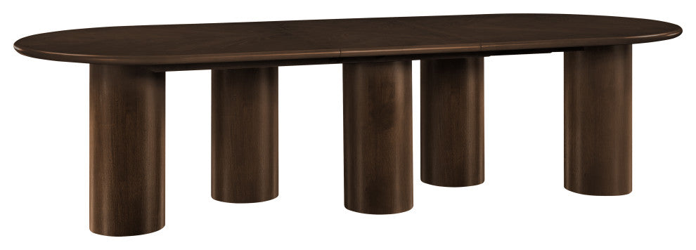 Dolan Rubberwood and Veneer Dining Table, Brown