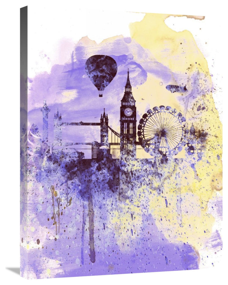 "London Watercolor Skyline" Fine Art Print