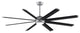 Stellar Ceiling Fan, Silver Motor and Black Blades, 72"