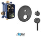 Rondo Matte Black 2-Way Rough-In Shower Valve, Cover Plate, Handle, Diverter