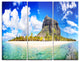 "Mauritius Beach Panorama" Photography Metal Wall Art, 3 Panels, 36"x28"