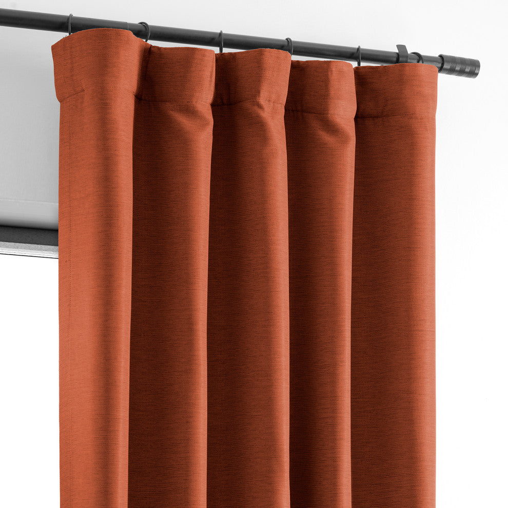 Persimmon Bellino Blackout Room Darkening Curtain Single Panel, 50"x108"