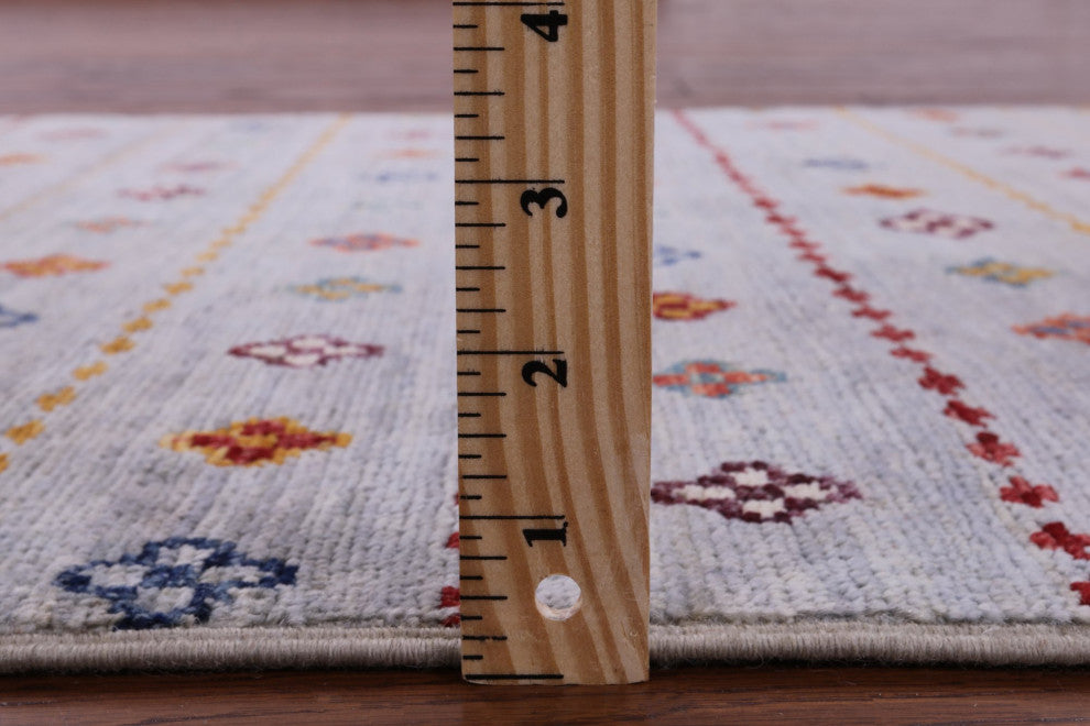 2' 5" X 6' 10" Runner Super Kazak Khorjin Hand Knotted Wool Rug Q10837
