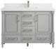 Aberdeen 48 Single Sink Bath Vanity in Coventry Gray 2" White Quartz